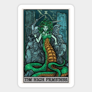 The High Priestess Tarot Card Medusa Greek Mythology Gorgon Horror Sticker